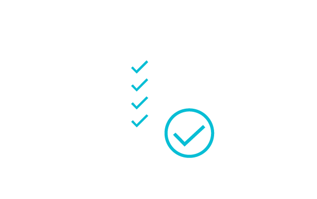 The image depicts a checklist with multiple checkmarks on a sheet of paper, accompanied by a large checkmark inside a circle.