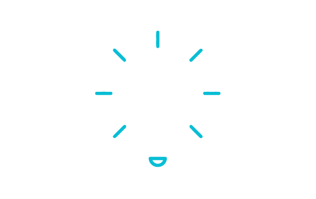 light bulb icon with lines radiating from it, symbolizing an idea or illumination